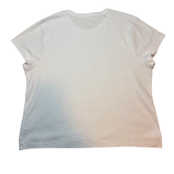 NWT J.Crew White Cotton Crewneck Tee Women’s XXL 2X Fair Trade Basic - Picture 5 of 8